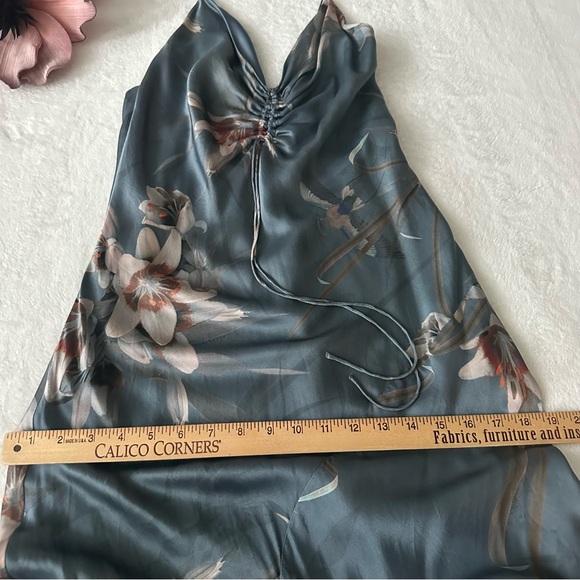 ALLSAINTS Alexia Kuroyuri Floral-print Midi Dress In Blue - Picture 11 of 16